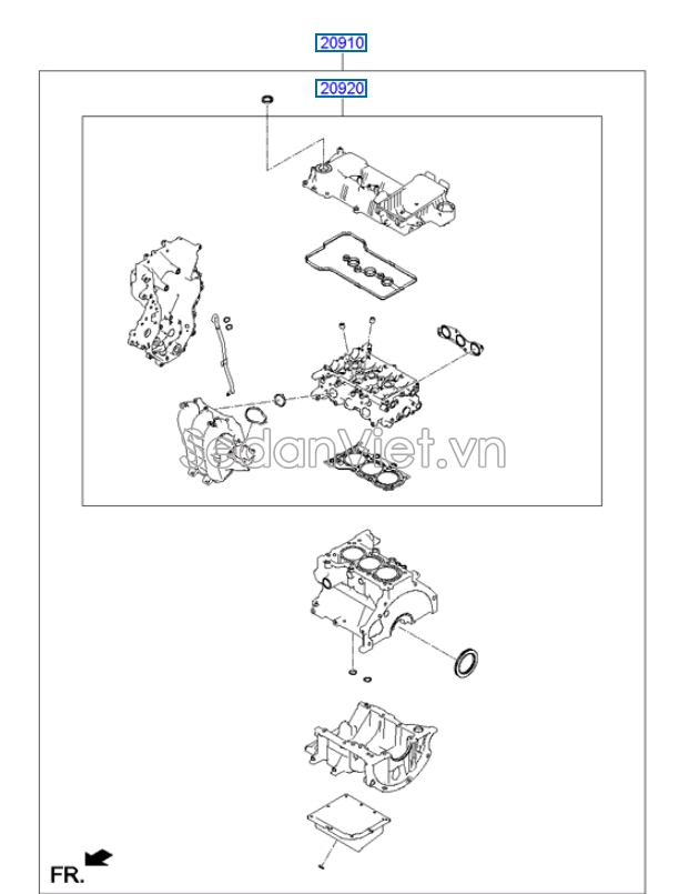 Gioăng đại tu Hyundai i10 Grand 2014-2016