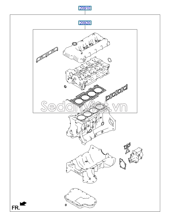 Bộ gioăng đại tu Hyundai Starex 2014-2016