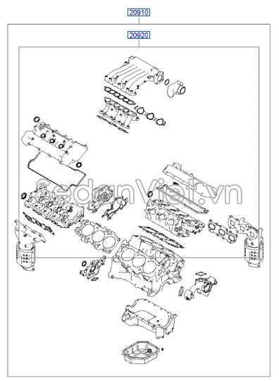 Gioăng đại tu Hyundai Santafe 2006-2008