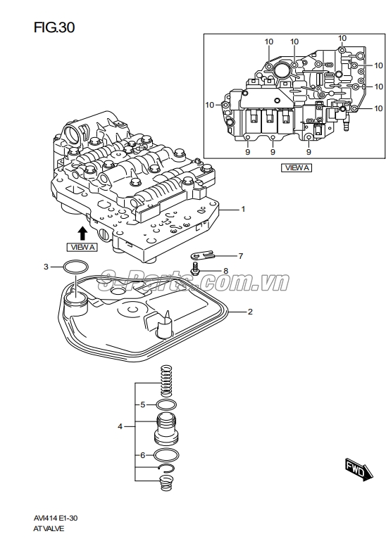Van điều khiển mở dầu hộp số tự động Suzuki Ertiga 2018