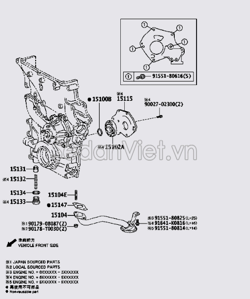 Van bơm dầu động cơ Toyota Fortuner TRD 2019