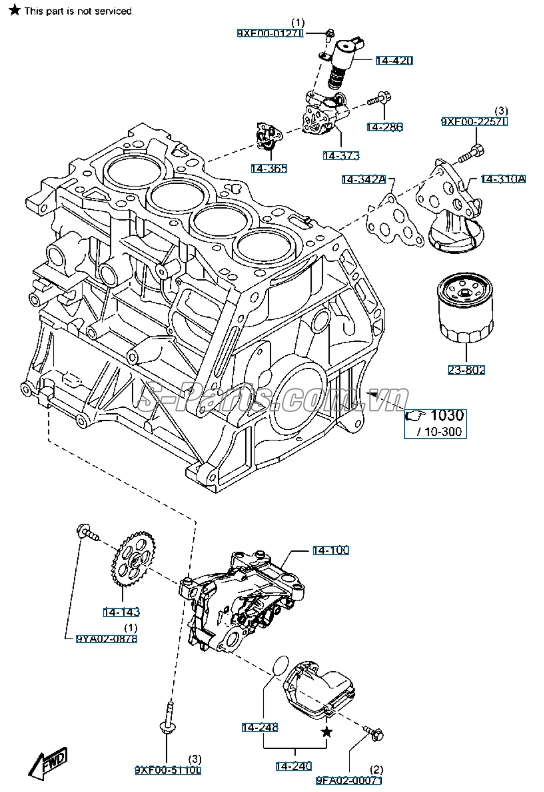 Lọc dầu động cơ Mazda 3 2001-2009