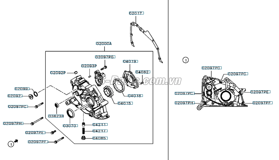 Phớt dầu Mitsubishi Triton 2005-2009