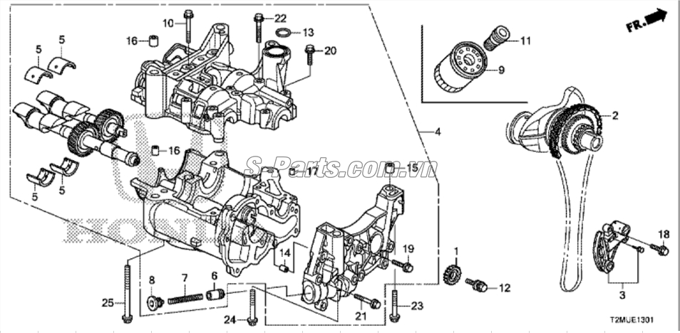 Lọc dầu động cơ Honda City 2015