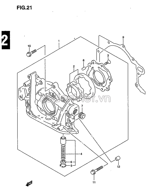 Bơm dầu động cơ Suzuki APV 2012