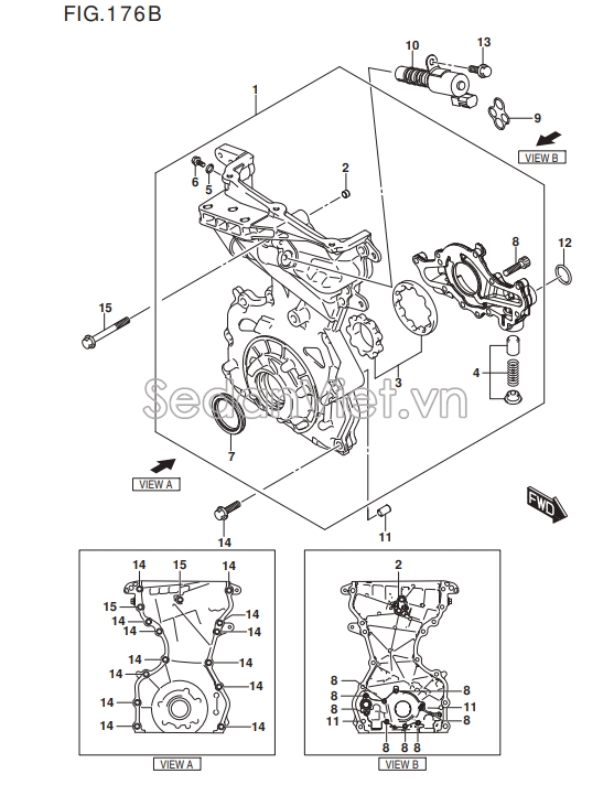 Van VVTi mở dầu dàn cam Suzuki Swift 2013-2017