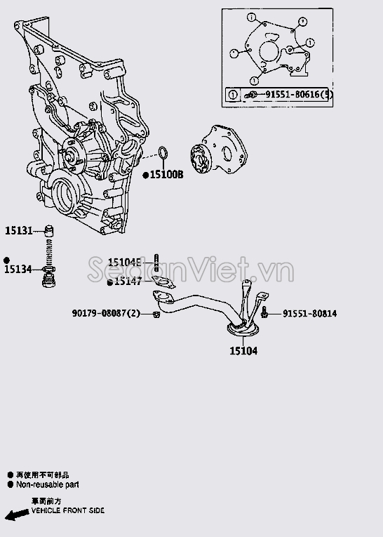 Van bơm dầu động cơ Toyota Fortuner TRD 2019