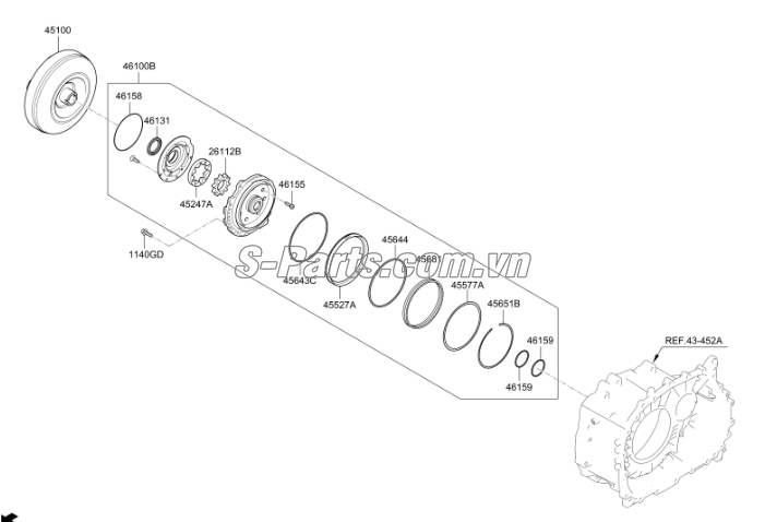 Cụm bơm dầu hộp số tự động Hyundai Santafe 2017