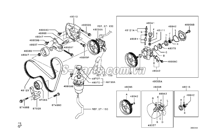 Bình dầu trợ lực lái Mitsubishi Triton 2005-2009