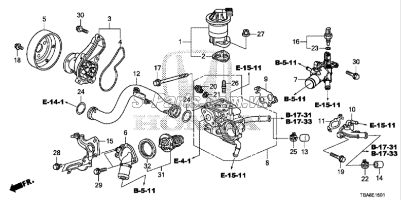 Cảm biến nhiệt độ nước Honda CR-V 2013-2014