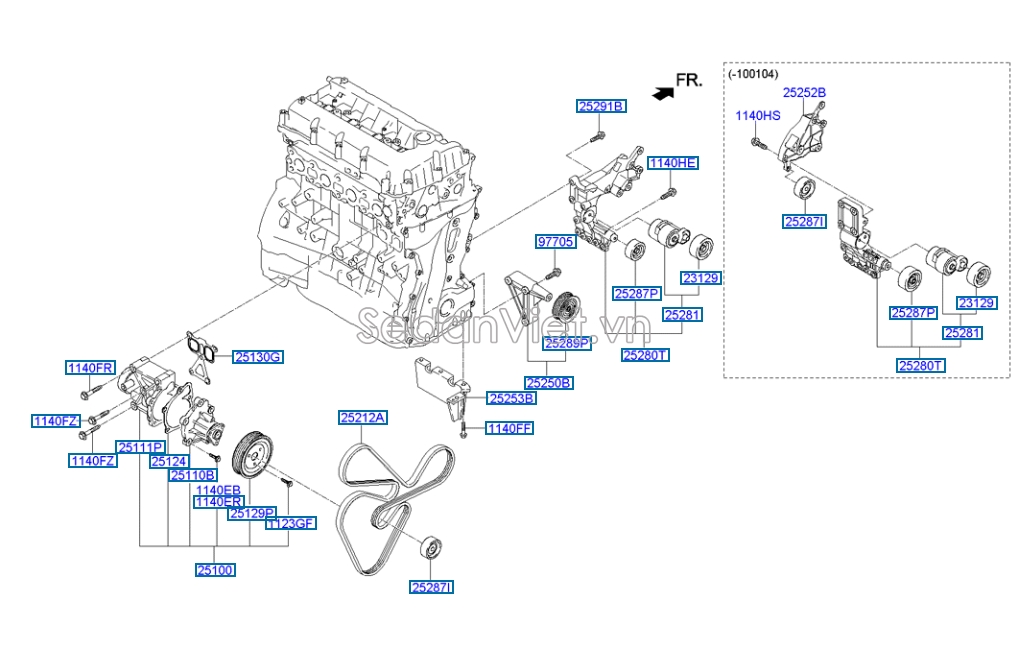 Cụm tăng tổng KIA Sorento 2009-2013