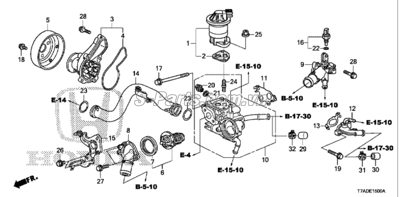 Cảm biến nhiệt độ nước Honda CR-V 2013-2014