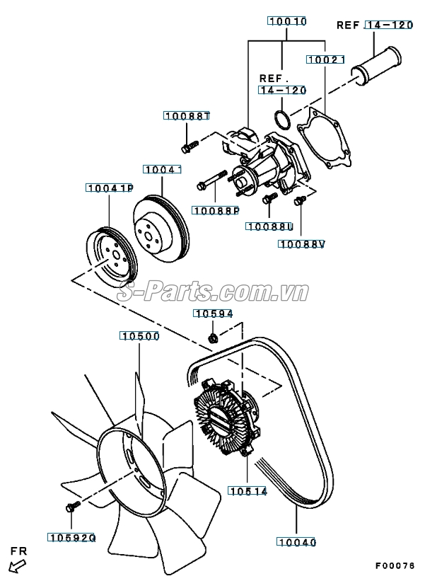 Bơm nước động cơ Mitsubishi Triton 2005-2009