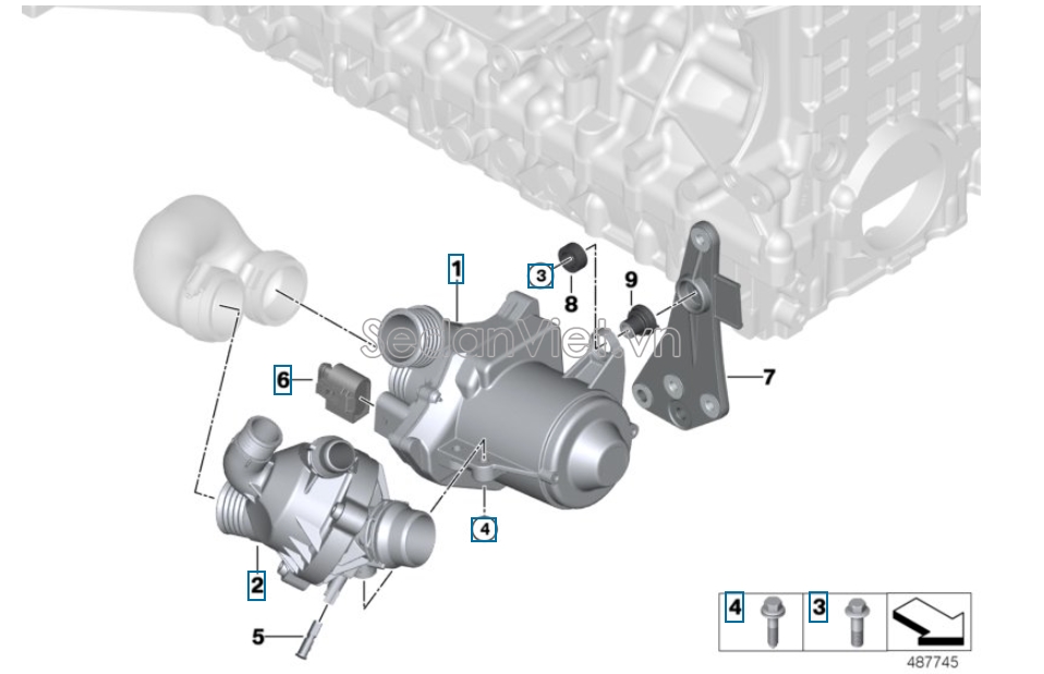 Van hằng nhiệt BMW X6 2008