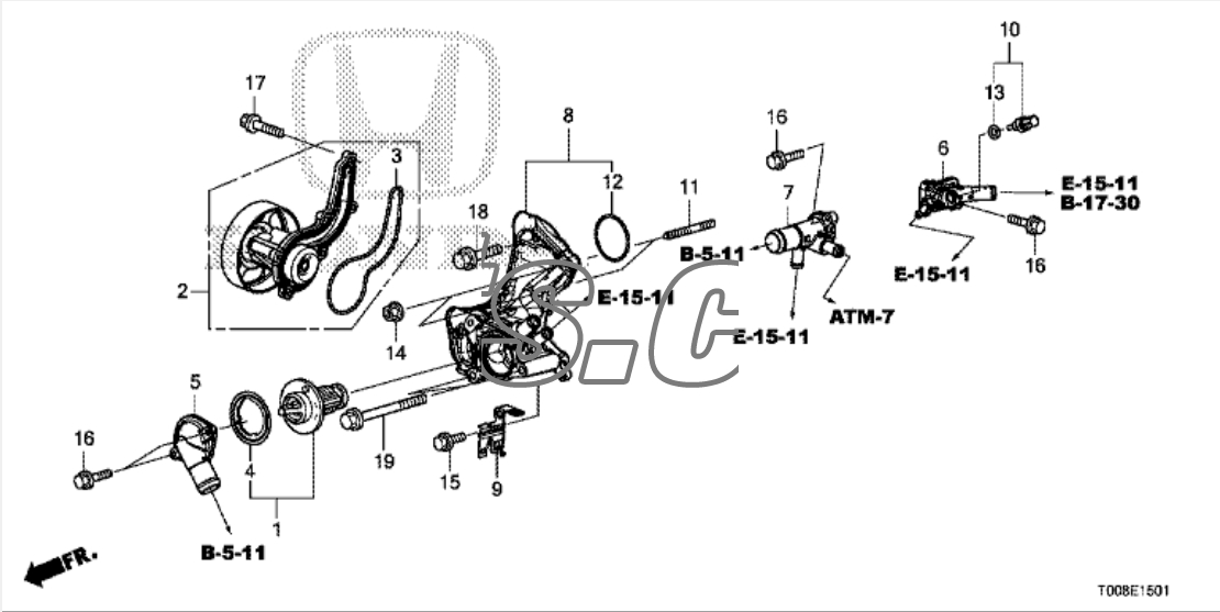 Cảm biến nhiệt độ nước Honda CR-V 2013-2014
