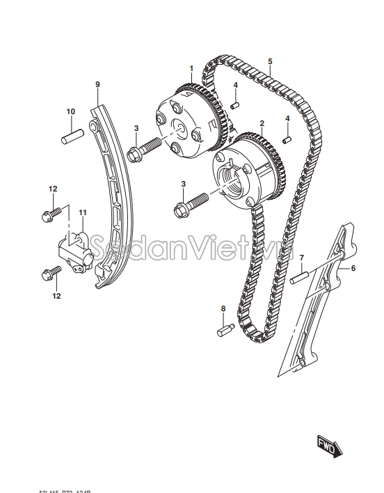 Búa tăng xích cam Suzuki Carry Pro 2019