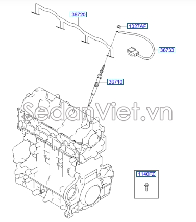 Bugi sấy Hyundai Santafe Gold 2001-2005