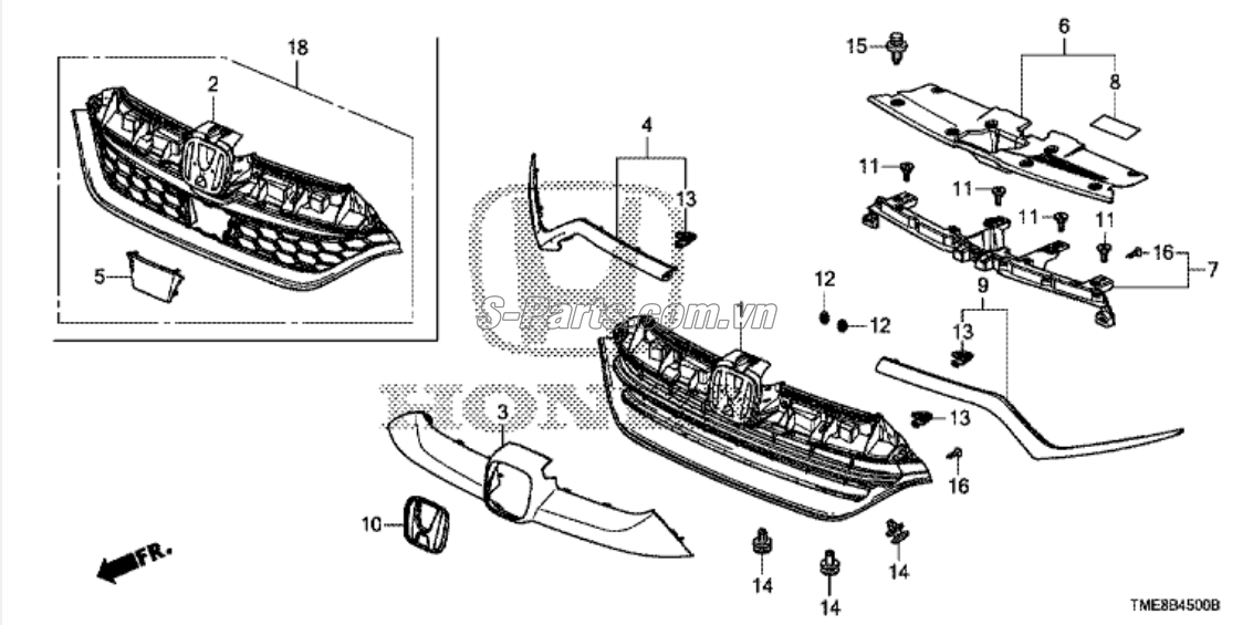 Logo chữ H Honda CR-V 2013-2014