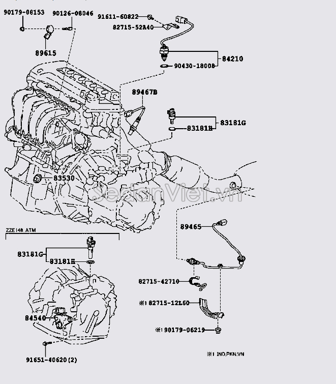Cảm biến tiếng gõ động cơ Toyota Camry 2009-2012