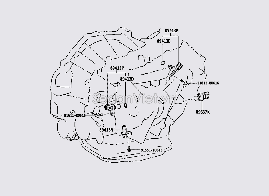 Cảm biến đầu vào hộp số tự động Toyota innova 2017