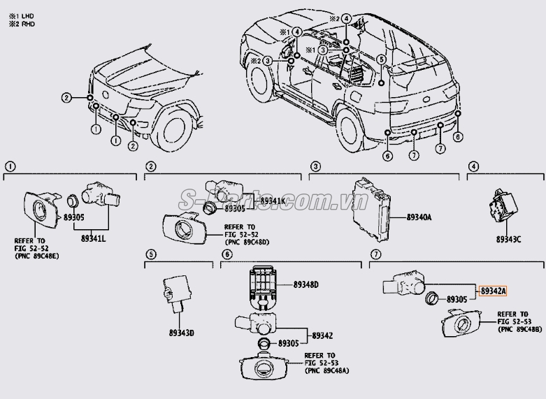Cảm biến bảo mở cửa xe Toyota innova 2017