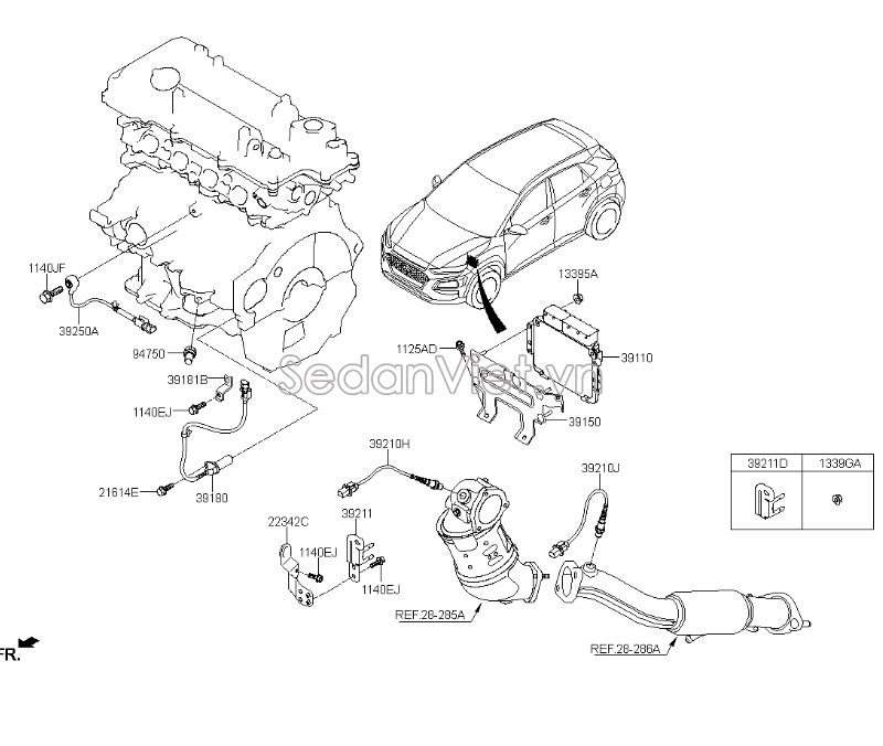 Cảm biến báo dầu động cơ Hyundai Accent 2013-2014
