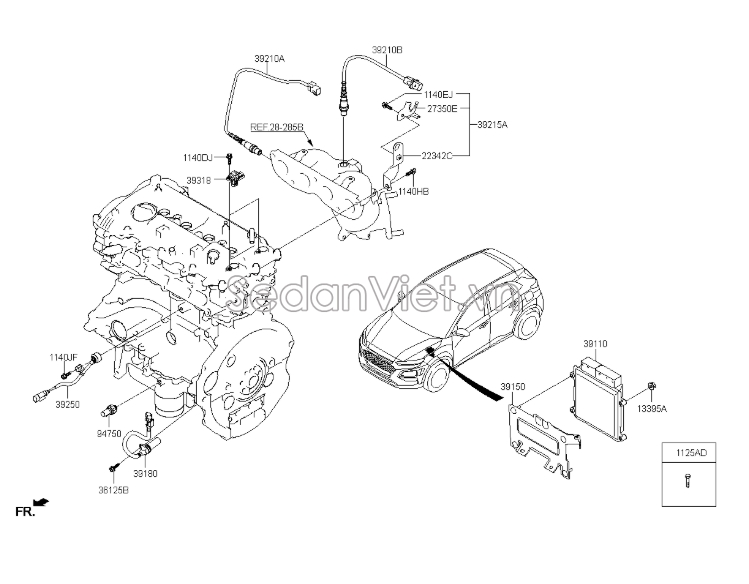 Cảm biến báo dầu động cơ Hyundai Accent 2013-2014