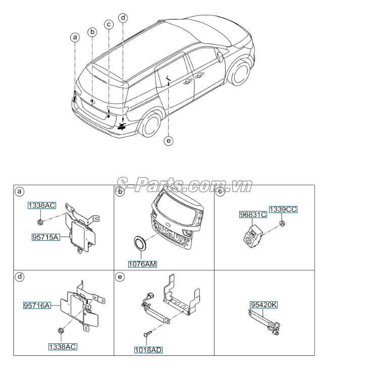 Ăng ten chìa khóa từ Hyundai Santafe 2013-2015