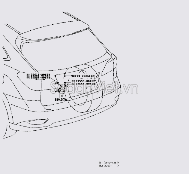 Cảm biến nâng gầm sau Lexus RX450H 2010-2013