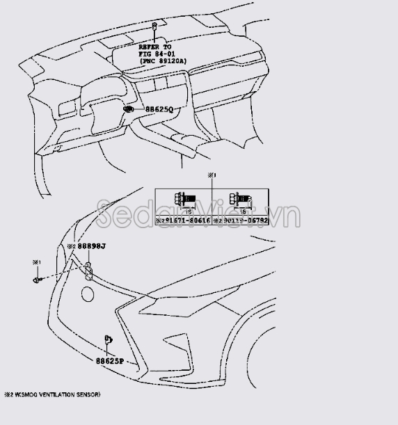 Cảm biến nhiệt độ trong xe Toyota Camry 2007-2008