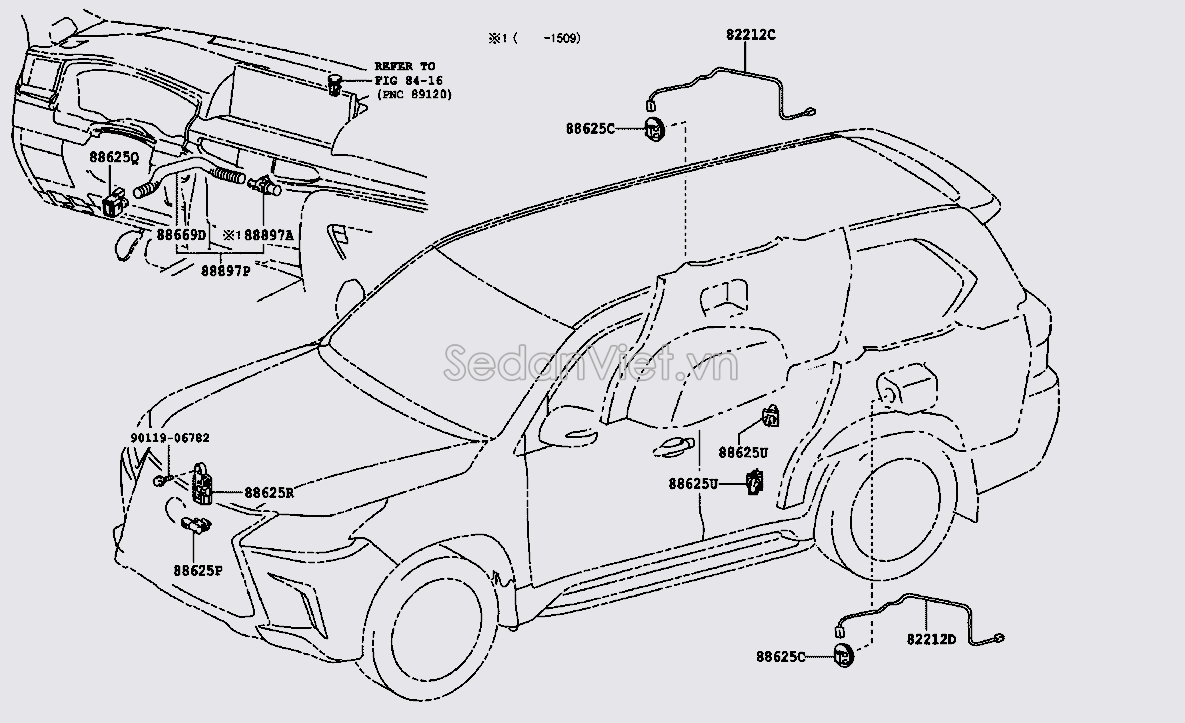 Cảm biến nhiệt độ trong xe Toyota Camry 2007-2008