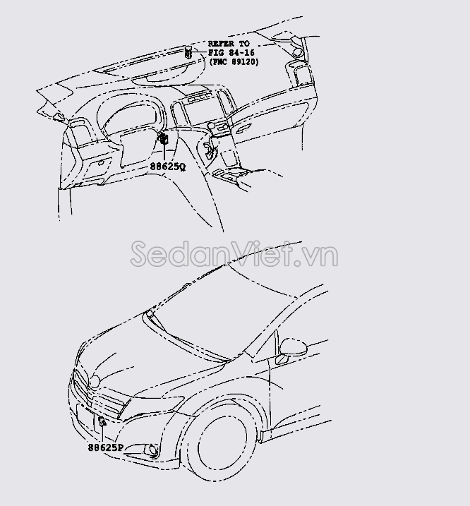 Cảm biến nhiệt độ ngoài trời Toyota Camry 2007-2008