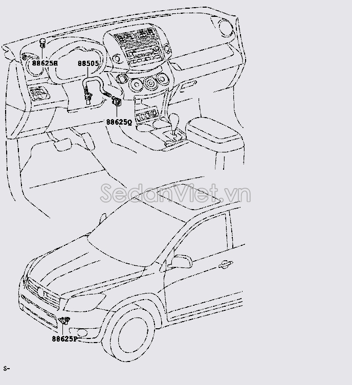 Cảm biến nhiệt độ ngoài trời Toyota Camry 2007-2008