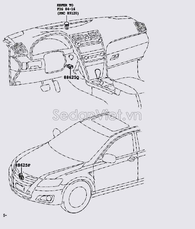 Cảm biến nhiệt độ ngoài trời Toyota Camry 2007-2008