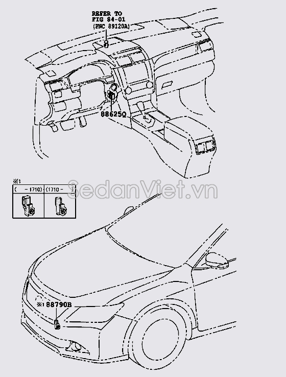 Cảm biến nhiệt độ trong xe Toyota Camry 2007-2008