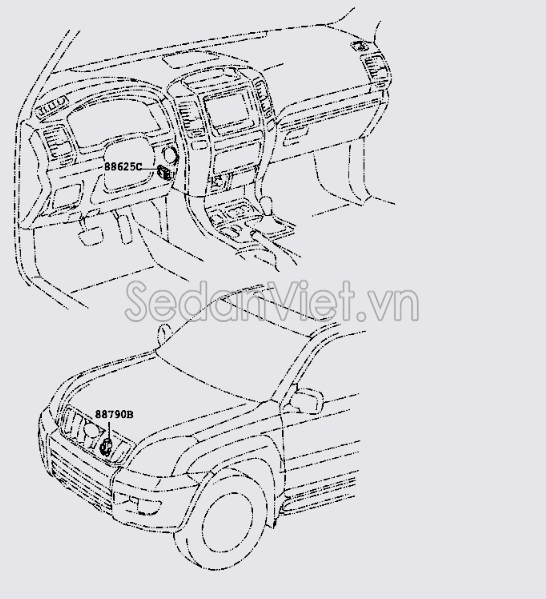 Cảm biến nhiệt độ trong xe Toyota Camry 2007-2008