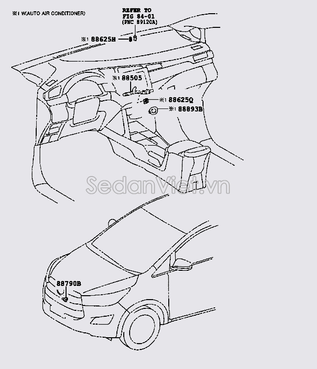 Cảm biến nhiệt độ ngoài trời Toyota Fortuner TRD 2019