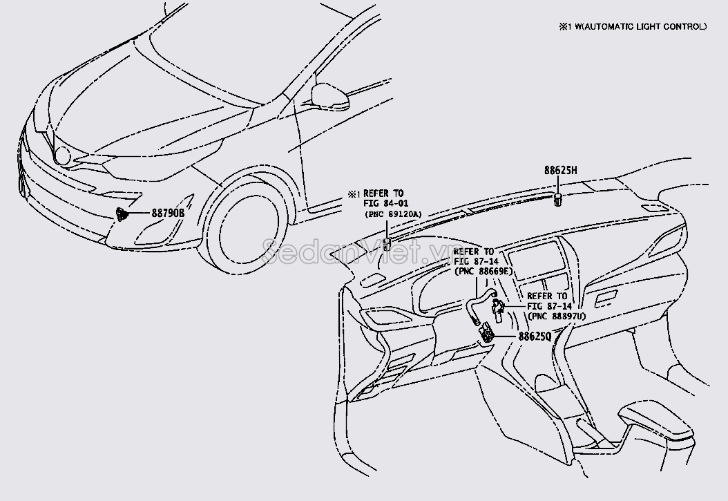 Cảm biến nhiệt độ trong xe Toyota Camry 2007-2008