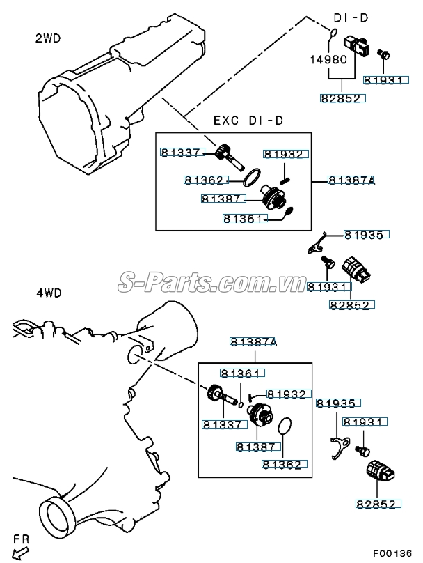 Cảm Biến Tốc Độ Mitsubishi Pajero V73 2000-2006
