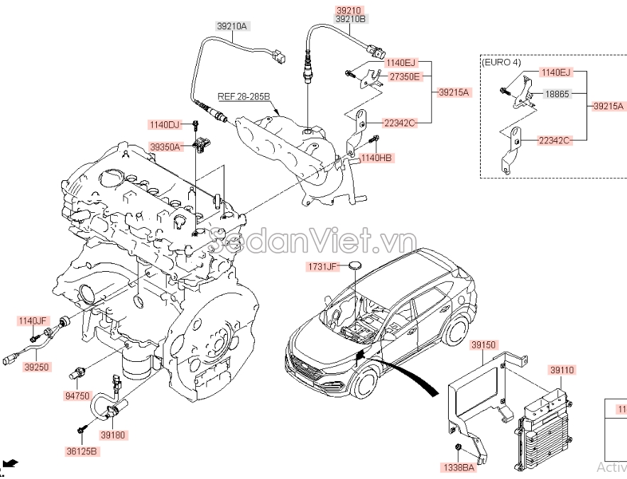 Cảm biến báo dầu động cơ Hyundai Accent 2013-2014