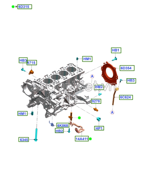 Cảm biến áp suất dầu động cơ Ford Ranger 2013-2014