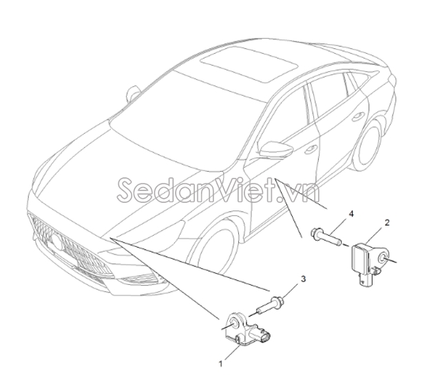 Cảm biến kích nổ túi khí rèm MG ZS 2020-2023