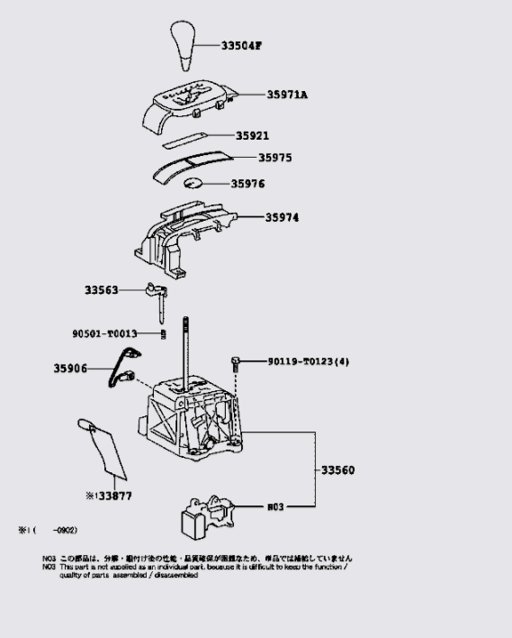 Nắp trang trí cần đi số Toyota Fortuner 2009-2012