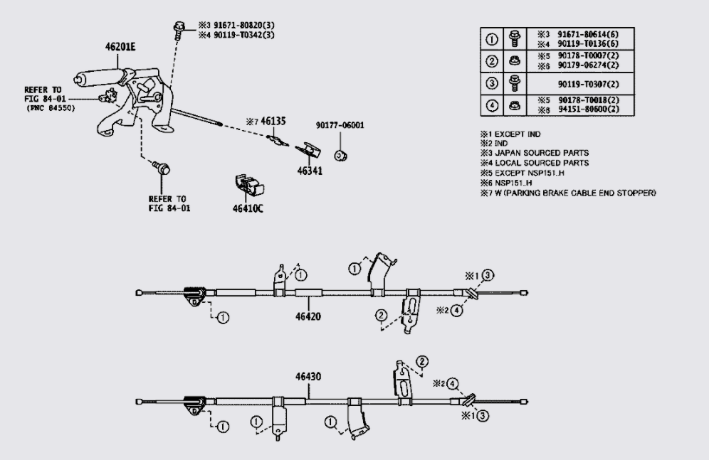 Cần phanh tay Toyota Vios 2014-2016
