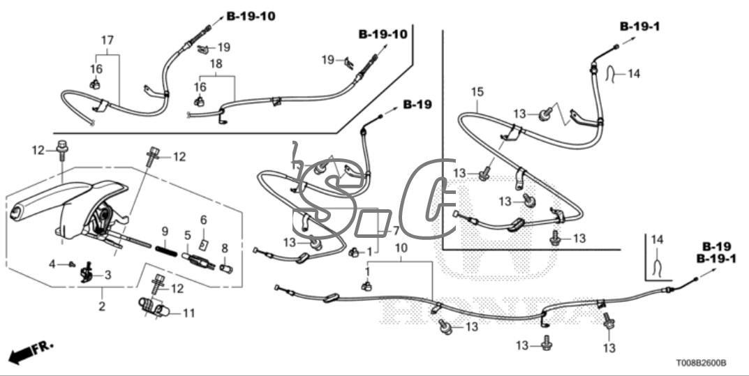 Dây phanh tay Honda City 2015