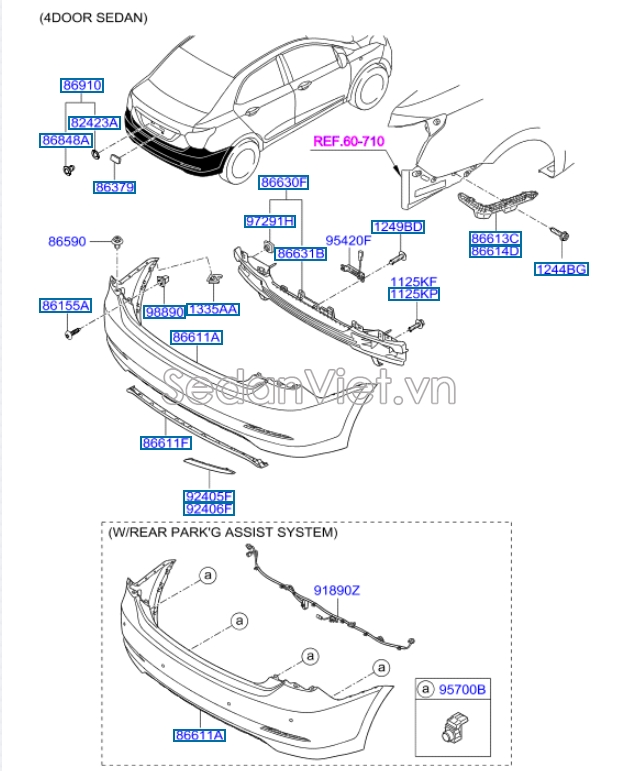 Đèn phản quang cản Hyundai i10 Grand 2014-2016