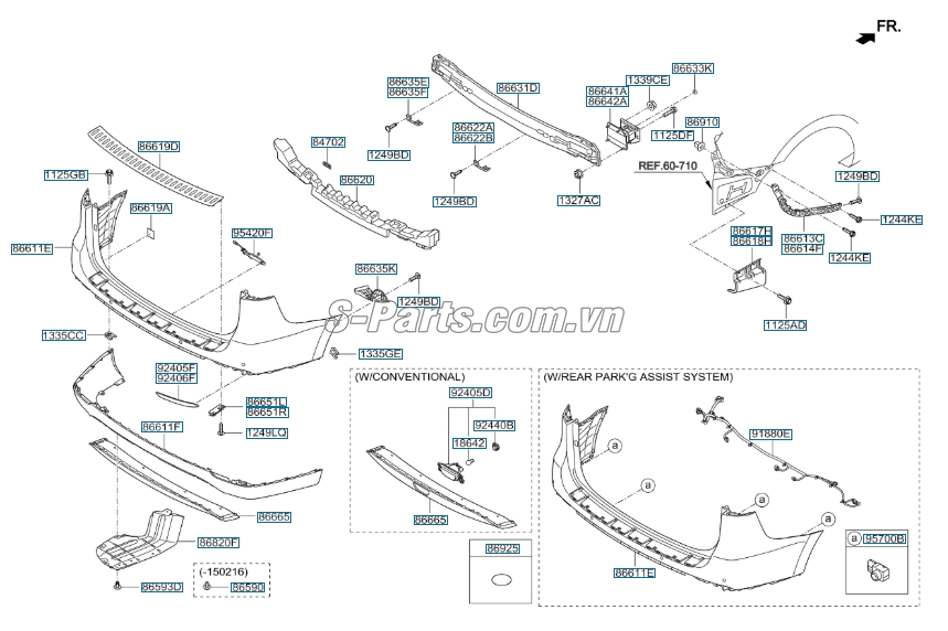 Nẹp trang trí cốp hậu KIA Sedona 2015