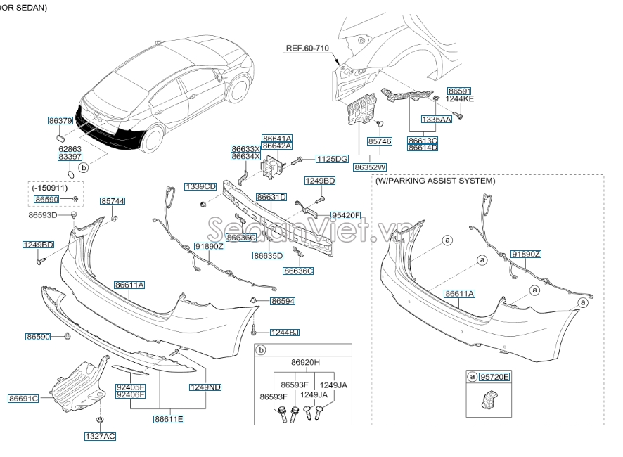 Đèn phản quang cản KIA K3 2013-2016