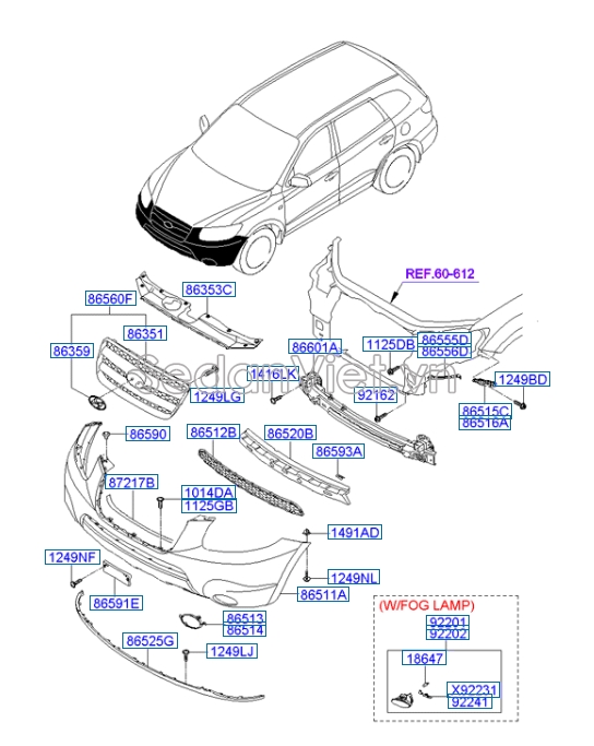 Bóng đèn gầm Chevrolet Spark 2006-2010