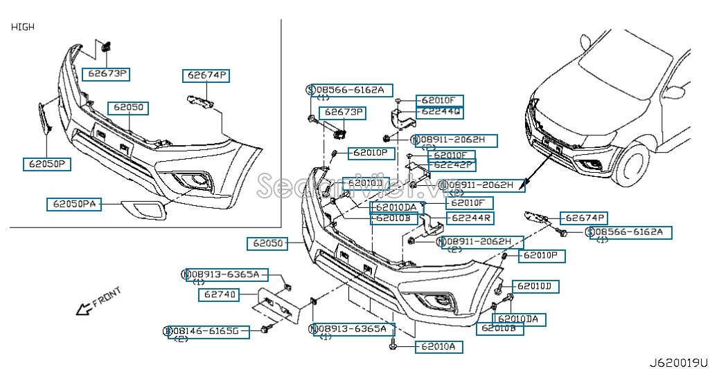 Cài cản Nissan Navara NP300 2015